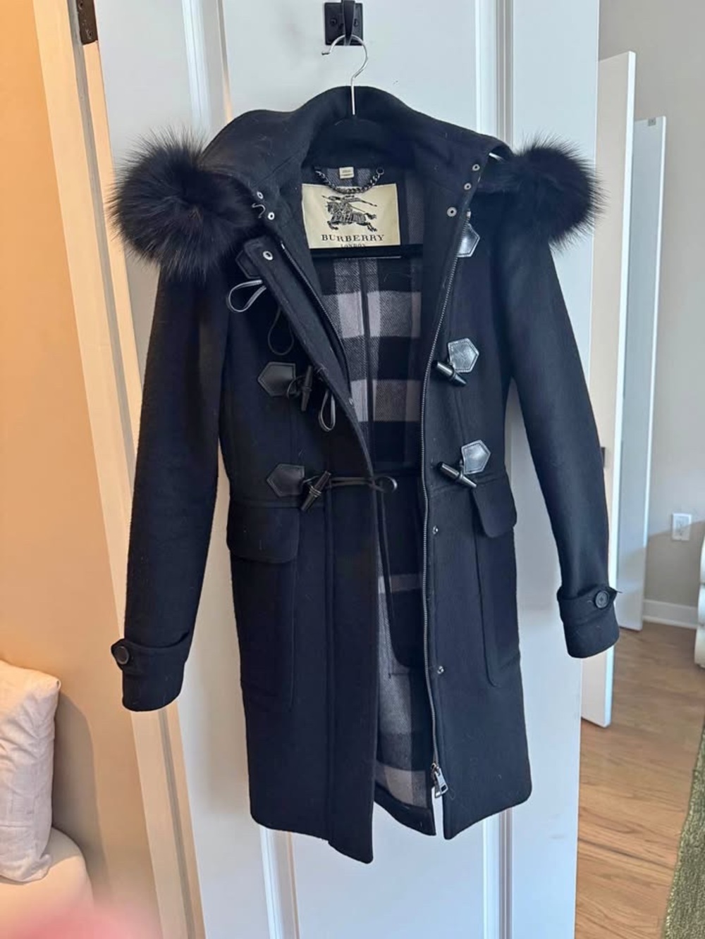 Burberry Black Wool Coat